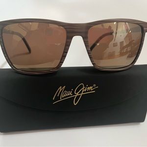 Maui Jim One Way 875 Brown Stripe Bronze Lenses. Polarized. New